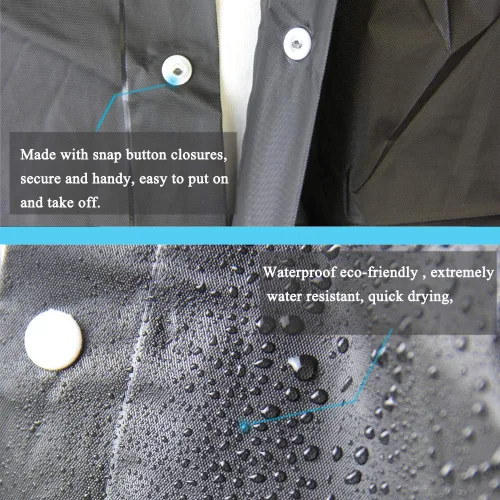 Miniatura 33 de Abrigos de lluvia (paquete de 2) – Ponchos de lluvia reutilizables de EVA para adultos, chaquetas impermeables para hombres y mujeres