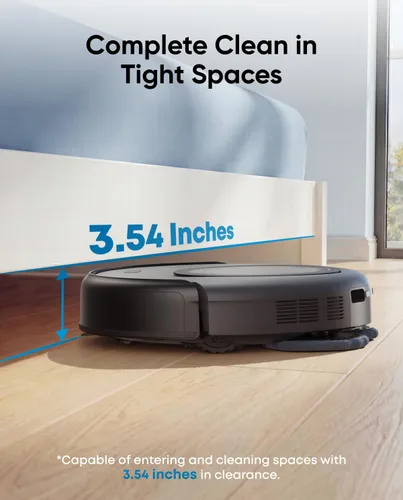 Miniatura 5 de eufy Robot aspirador Omni C20, 7,000 Pa, 60 días de autovaciado, lavado automático de trapeador, secado automático, 3.35 pulgadas ultra delgado