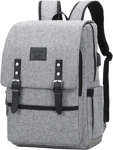 HFSX Mochila vintage antirrobo, mochila para computadora portátil para hombres y mujeres, mochila de viaje de negocios, mochila universitaria