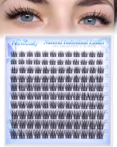 Miniatura 15 de Extensiones de pestañas en racimo naturales, pestañas individuales onduladas, 10-16 mm, para colocar en casa, extensiones de pestañas en racimo