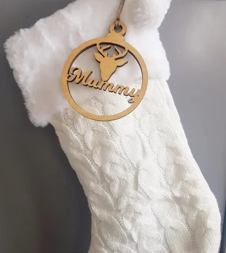 Miniatura 3 de gorm Adorno de reno personalizado, adornos de madera con nombre, adornos de reno, árbol de Navidad, adornos de familia, nombre personalizado