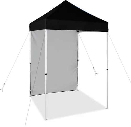 Miniatura 32 de EAGLE PEAK Toldo instantáneo de 5 x 5 con paneles de pared de 4 lados, pequeña tienda de campaña portátil desplegable con bolsa de transporte