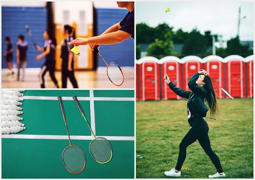 Miniatura 7 de Raquetas de bádminton profesionales de fibra de carbono para patios traseros y gimnasio Paquete de 2 piezas