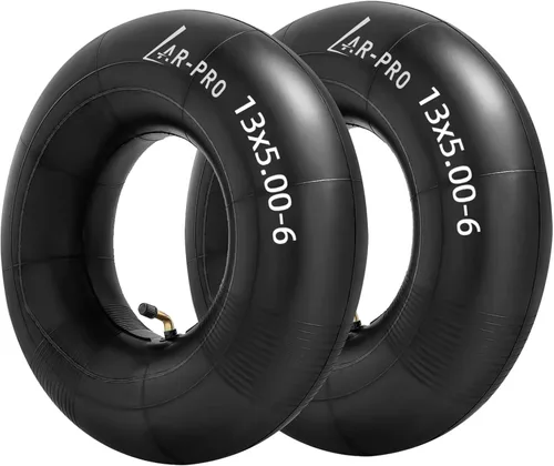 Miniatura 9 de AR-PRO Tubo interior de repuesto resistente de 13 x 6.50-6 pulgadas con vástago de válvula recto TR-13 (paquete de 2) – para carretillas, Razor Quad