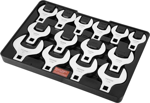 Miniatura 8 de VEVOR Juego de llaves de racores, 1/2" de transmisión 14 piezas SAE (1-1/16" - 2") Juego de llaves de racores con bandeja de almacenamiento