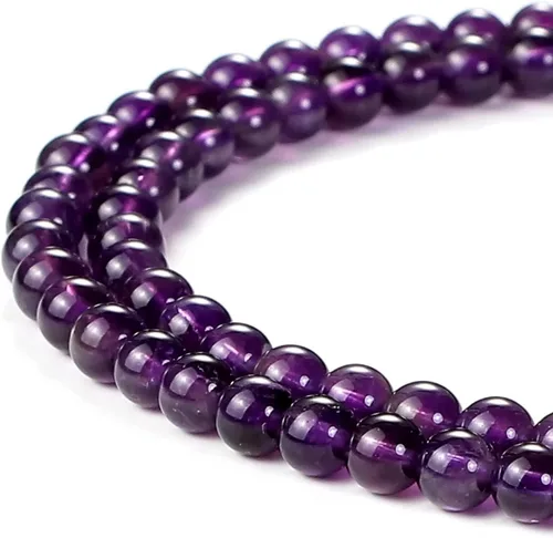 Miniatura 39 de Cuentas de ónix negro BEADNOVA con cuentas de cristal natural, piedras preciosas, redondas, sueltas, curativas de energía con cordón elástico de 01)
