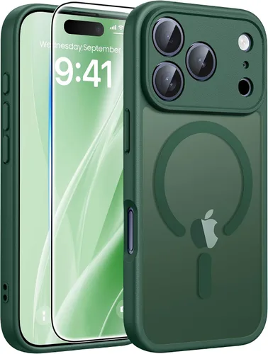 Miniatura 237 de FNTCASE - Funda para iPhone 16 Pro: magnética, mate, translúcida, de grado militar, protectora contra caídas, resistente, fina, duradera y a prueba