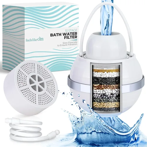 Feels Like Om Filtro de agua para bañera – Filtro de baño de filtración de 10 etapas para grifo de bañera | Filtro de agua de bañera – Filtro de