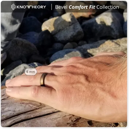 Miniatura 55 de Knot Theory - Anillo de boda de silicón para hombres y mujeres Anillos de goma finos de calidad superior con gran estilo, comodidad; son ideales