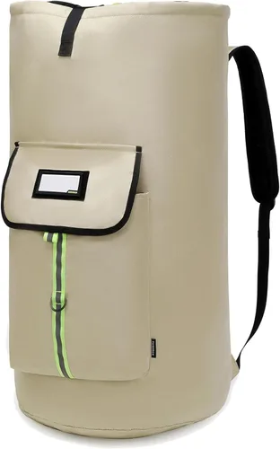 Miniatura 12 de mochila para colada, bolsas de lavandería extra grandes y resistentes, mochila para colada para estudiantes universitarios, cierre de cordón, Bolsa