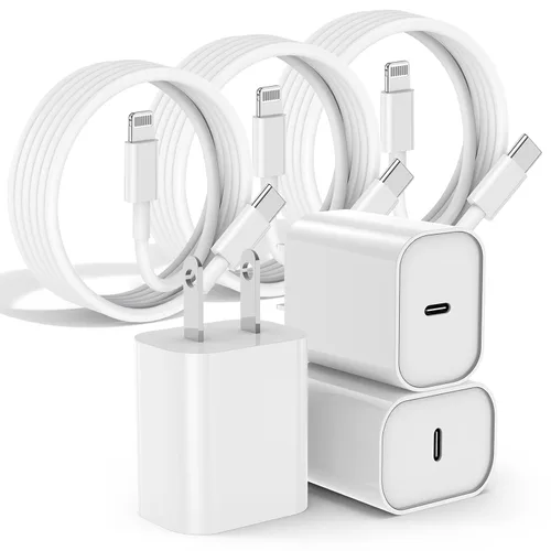Miniatura 11 de Fashia Cargador rápido para iPhone, cable Lightning de carga rápida de 10 pies, para iPhone 14, 13, 12 Pro Max, carga rápida con bloque de cargador
