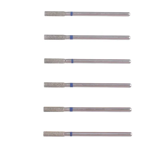Miniatura 4 de Juego de brocas para cutículas de barril con estuche, 6 brocas profesionales de diamante para manicura de salón de uñas, broca de vástago 3/32