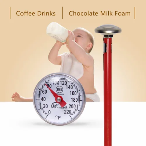 Miniatura 4 de KT THERMO Termómetro de Dial de 1 Pulgada de Lectura Instantánea, Mejor para Bebidas de Café, Espuma de Leche con Chocolate