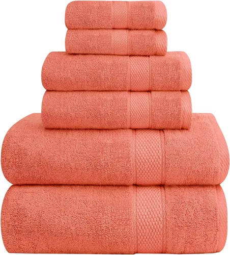 Miniatura 12 de Oakias Toallas de baño beige de alta calidad, paquete de 2, 27 x 54 pulgadas, altamente absorbentes, toallas de baño de lujo de 21.16 oz/m²