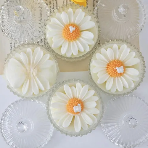 Miniatura 4 de Wehous Molde de silicona de flores de margarita, fondant de flores 3D, molde de decoración de cupcakes de chocolate, moldes de resina únicos