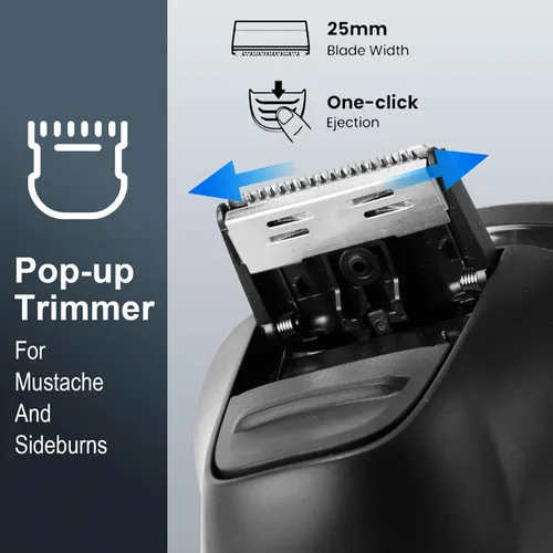 Miniatura 7 de Maquinilla de afeitar eléctrica para hombres, afeitadora inalámbrica para la cara de hombres, afeitadora eléctrica recargable USB-C para hombre
