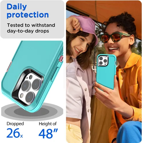 Miniatura 3 de AICase Funda para iPhone 14 Pro Max (6.7") con Protector de Pantalla de Vidrio, Protección contra Caídas de Servicio Pesado, Cuerpo Completo