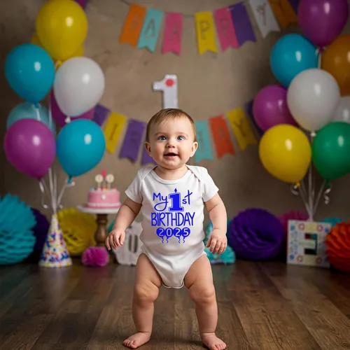 Miniatura 13 de Reaxion Traje de cuerpo entero hecho a mano para bebé niño y niña, mi primer cumpleaños 2024