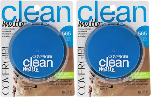 Miniatura 13 de COVERGIRL Polvo Compacto Mate Clean, Polvo de Control de Grasa, 1 recipiente, .35 Fl Oz, Polvo Facial, Polvo Suelto Libre de Aceite, Acabado Mate