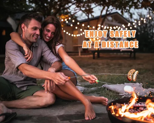 Miniatura 6 de BRIOUT - Palos para asar malvaviscos - Palitos para s'mores para fogata - Brochetas para hot dog y malvaviscos para fogata de camping - Tenedores