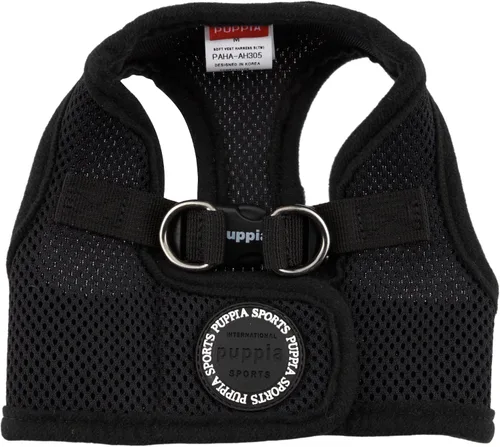 Miniatura 2 de Chaleco suave con arnés B de Puppia, M, Negro