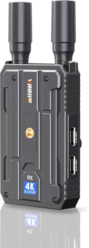 Receptor HDMI inalámbrico, solo receptor, Plug&Play rango de 1300 pies extensor HDMI inalámbrico 4K con latencia de 0.1S, para transmisión de