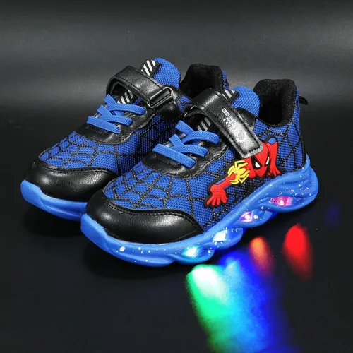 Miniatura 8 de Zapatillas iluminadas LED de dibujos animados para deportes al aire libre y correr con diseño transpirable