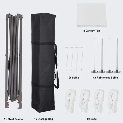 Miniatura 4 de GDY 11x11 ft Gazebo Tent Folding Heavy Duty Height Adjustable Sun Shelter Gazebos, White