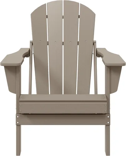 Miniatura 62 de WestinTrends Malibu HDPE - Silla plegable Adirondack de polietileno para exteriores, color negro