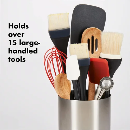 Miniatura 4 de OXO Good Grips: Recipiente para utensilios de cocina de acero inoxidable giratorio, Acero inoxidable, Stainless, N/A