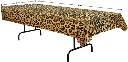 Miniatura 2 de Beistle Mantel navideño con estampado de leopardo, 1 pieza, multicolor