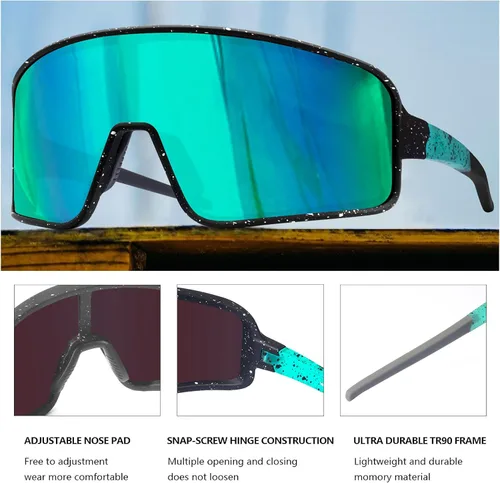 Miniatura 5 de MAXJULI Gafas de sol polarizadas para niños de 6 a 14 años, para deportes de béisbol al aire libre, ciclismo, protección UV400, 7705
