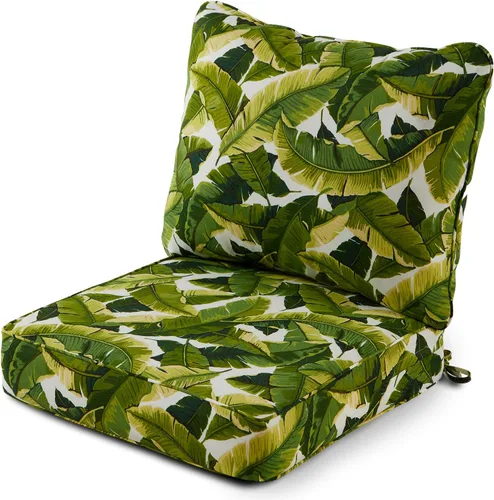 Miniatura 21 de Greendale Home Fashions Juego de cojines de asiento profundo para exterior de 2 piezas, Adobe Ártico