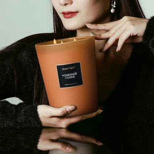 Miniatura 4 de HomeLights - Velas perfumadas, tarro grande de aromaterapia, cera de soja natural, regalo de 130 horas de combustión, galleta casera