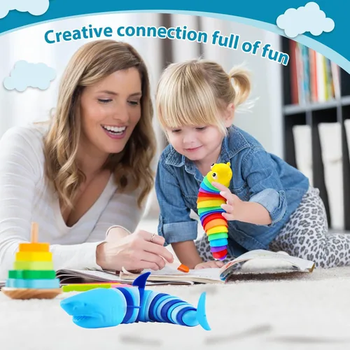 Miniatura 4 de Juguetes Sensoriales Babosa para la Ansiedad, Juguetes Sensoriales para Autismo y Alivio del Estrés, Esenciales de Viaje para Coche y Avión, Regalos