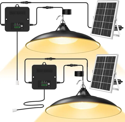 Miniatura 8 de Luz solar para interiores y exteriores, luz colgante diurna blanca cálida disponible con cuerda de tracción, del atardecer al amanecer, 3 modos