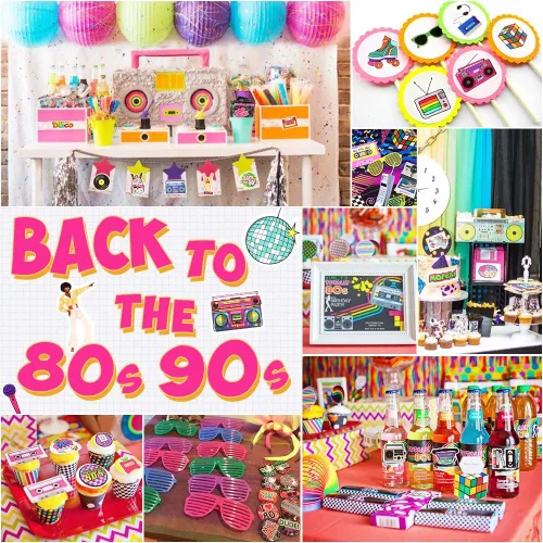 Miniatura 2 de QTL Calcomanías de los años 80 y 90 para adultos, suministros de fiesta retro, calcomanías de vinilo impermeables para botellas de agua