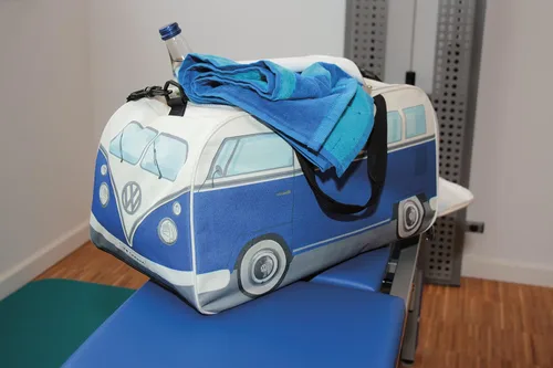 Miniatura 22 de BRISA VW Collection - Volkswagen Samba Bus T1 Camper Van Sport, gimnasio, bolsa de viaje, bolsa de lona con compartimento para zapatos y artículos