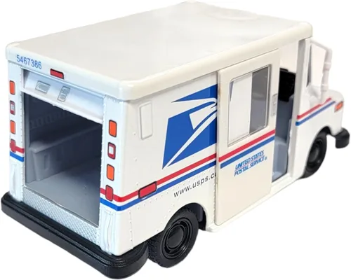 Miniatura 7 de Zugar Land Camión de entrega de correo de servicio postal estadounidense fundido a presión (5 pulgadas) camión de metal de oficina de correos