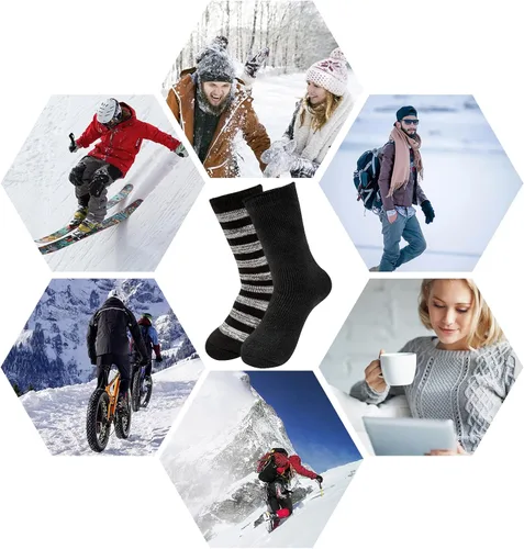 Miniatura 6 de 2-4 Pairs Thermal Socks for Men Thick Insulated Heated Socks Winter Warm Socks for Cold Weather