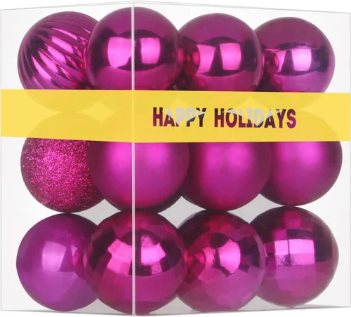 Miniatura 49 de Bolas de Navidad Grandes de 3.2" en Azul Bebé - Adornos para Árbol de Navidad, Bolas Colgantes Inastillables para Cumpleaños, Halloween, Boda