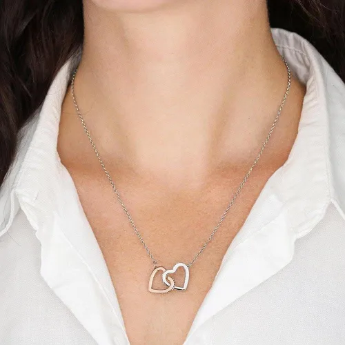 Miniatura 4 de Joyería con tarjeta de mensaje, collar hecho a mano, regalo personalizado, corazones entrelazados, regalo para bisnieta de bisabuelobisabuelo
