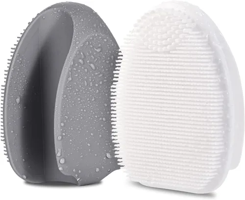 Miniatura 15 de Limpiador facial de silicona suave, limpiador corporal para limpieza profunda, exfoliación, 2 cepillos corporales de silicona para mujeres