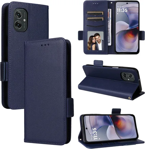 Miniatura 204 de Funda de piel sintética compatible con Motorola Moto E22 4G, funda de piel sintética compatible con Motorola Moto E22i 4G, color negro