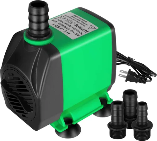 Miniatura 11 de Simple Deluxe Bomba de agua sumergible de 400 GPH con entrada ajustable, bomba de agua de fuente duradera de 30 W para pecera, hidroponía, fuentes