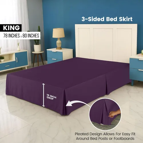 Miniatura 24 de Utopia Bedding Falda para cama individual – Paquete de 20 – Volantes plisados cuádruples suaves – Fácil ajuste con caída a medida de 15 pulgadas