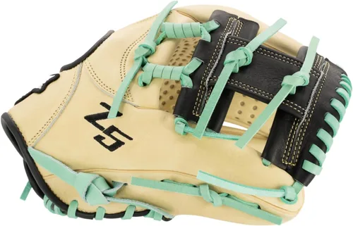 Miniatura 41 de SSK Z5 Craftsman Guante de béisbol para infield – 11.25” - 11.5” - 11.75” - 12” – Lanzamiento con mano derecha y izquierda Rojo/Verde Kelly/Blanco