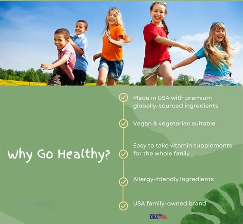 Miniatura 8 de Multivitamínico Go Healthy para niños: alimento integral vegetariano a base de plantas líquido 32 porciones