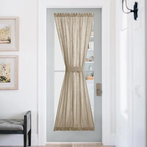 Miniatura 90 de NICETOWN - Cortinas transparentes para puerta de ventana, tratamiento de ventana lateral para puertas estrechas de vidrio/cocina/puerta delantera