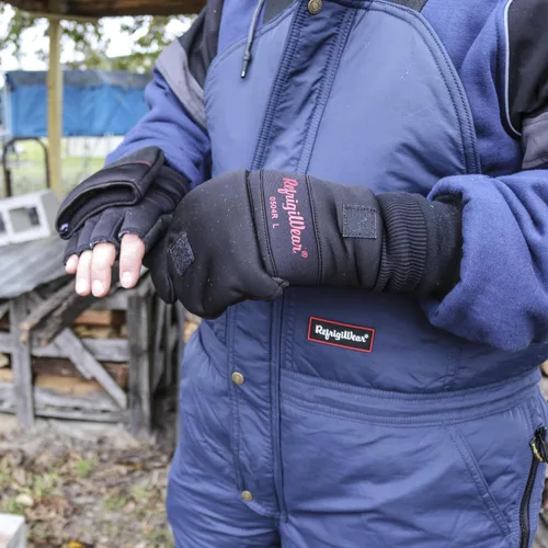 Miniatura 2 de RefrigiWear Softshell Convertible Mitt - Guante de trabajo aislado con dedos abiertos